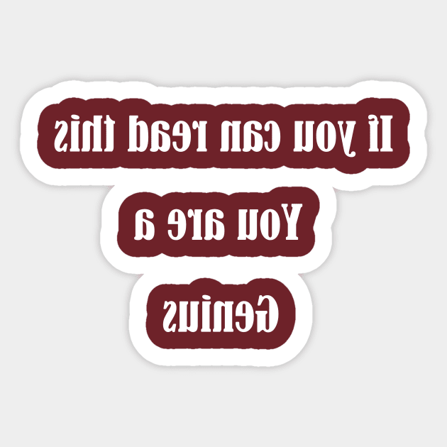 Mirrored Text Sticker by PiratesOnTheMoon